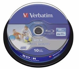 Verbatim BD-R Blu-Ray 25GB 6X Cake Box X10 (PRINTA