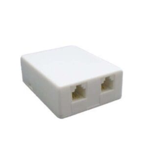 Αντάπτορας Πρίζα Τηλεφώνου Διπλή Αυτοκόλλητο Με Βίδα