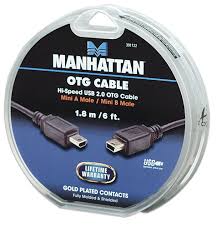 Manhattan Otg Cable Hi-Speed Usb Mini A Male/ Mini B Male 1.8m/6ft