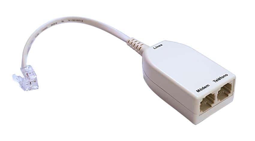 Αντάπτορας Powertech ADSL Splitter με φίλτρο ADSL-05, μπεζ