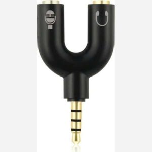 Αντάπτορας Powertech  Splitter 3.5mm 4pin (M) σε 2x 3.5mm 4pin (F) CAB-J043, μαύρο