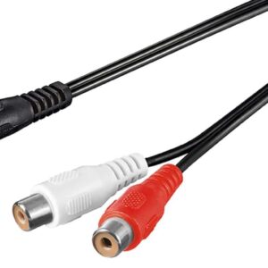 Goobay αντάπτορας 3.5mm αρσενικό σε 2x θηλυκό RCA 50116, 1.5m, μαύρο