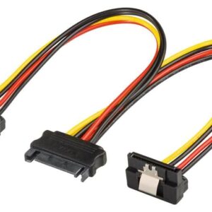 Powertech 15-Pin Sata male - 2x 15-Pin Sata Cable 0.15m (CAB-W040)