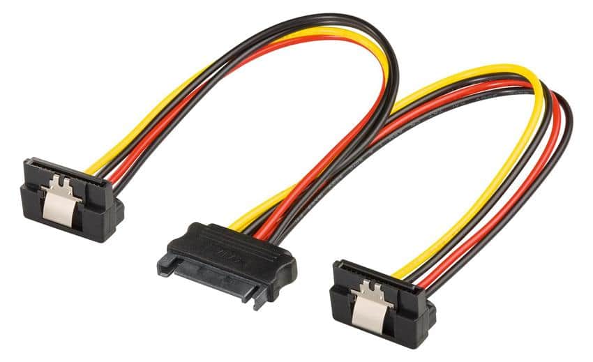 Powertech 15-Pin Sata male - 2x 15-Pin Sata Cable 0.15m (CAB-W040)