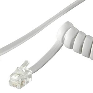 Καλώδιο GOOBAY τηλεφώνου 68601, spiral, RJ10 4P4C, CCA, 4m, λευκό