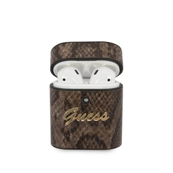 Θήκη Airpod Guess brown / brown Python Collection