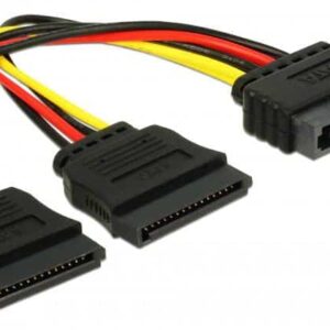 Delock Καλώδιο SATA 15pin σε 2X SATA HDD, 15 cm
