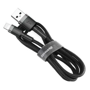 Baseus Cafule Cable Durable Nylon Braided USB-Lighting 2,4A 0,50m Black