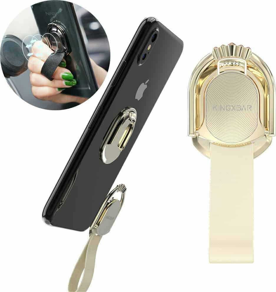 Kingxbar Princess Series self-adhesive ring holder kickstand golden - Image 2