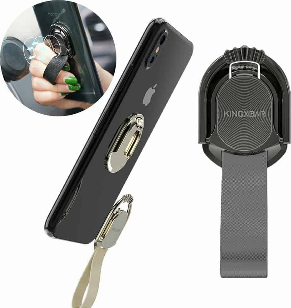 Kingxbar Princess Series self-adhesive ring holder kickstand black - Image 2