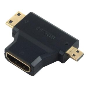 Powertech adapter HDMI 19pin θηλυκό σε Mini HDMI αρσενικό & Micro HDMI αρσενικό.