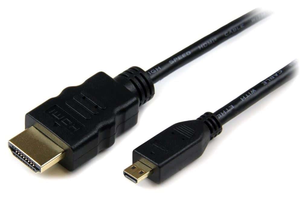 Powertech HDMI 19pin σε HDMI Micro (D) - 1.4V / With Ethernet - 1.5M