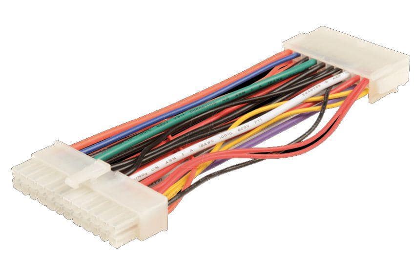 Powertech καλώδιο για μητρική 24pin θηλυκό σε 24pin αρσενικό , 20cm