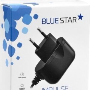 Φορτιστής Κινητού Blue Star  USB-Type C με Αποσπώμενο Καλώδιο 2A Black
