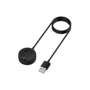 Φορτιστής Techsuit SmartWatch Wireless Charging Cable (TGC4) for Garmin Watch, USB, 5W, 1m with Desk Holder Black