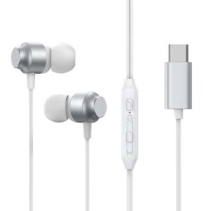 Ακουστικό JoyRoom Wired Earphones Type-C In-Ear Metal Shell, Microphone 1.2m Silver
