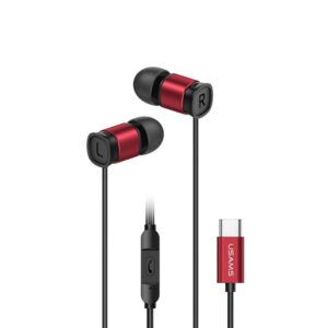 Ακουστικό Usams Wired Earphones EP-46 Mini Type-C with Microphone 1.2m Red