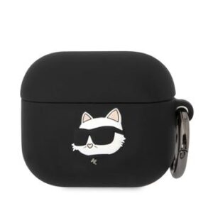 Θήκη Airpod Karl Lagerfeld 3D Logo NFT Choupette Head Silicone for AirPods 3 Black