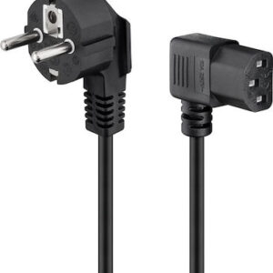 Καλώδιο Τροφοδοσίας Goobay γωνιακό 1mm² 3m Black