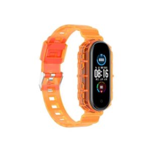 Λουράκι Techsuit Watchband (W017) for Xiaomi Mi Band 5 / 5 NFC / 6 / 6 NFC / Amazfit Band 5 Orange