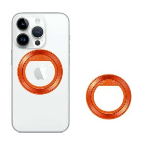 Holder Techsuit MagSafe Phone Ring Round Shape Aluminium Orange