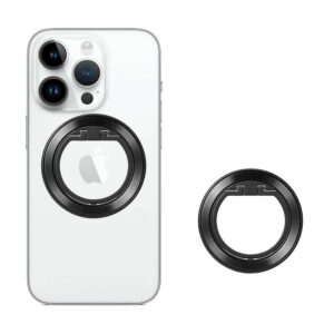 Holder Techsuit MagSafe Phone Ring Round Shape Aluminium Black