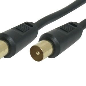 Goobay  καλώδιο κεραίας αρσενικό 68145, <70dB, CCS, 1.5m, λευκό