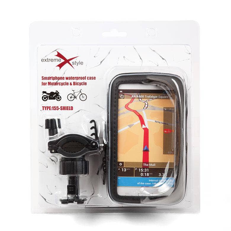 Βαση Στηριξης Ποδηλατου με Αδιαβροχη Θηκη Moto eXtreme για Smartphone εως 5,5¨