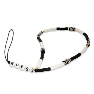 Guess pendant  Phone Strap Heishi Beads black-white / black-white