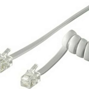 Καλώδιο Goobay Τηλεφωνου,Spiral,RJ10 4P4C,CCA,2m