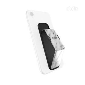 Clckr Universal Phone Holder Ring with Stand White Marble