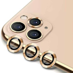 Προστασία Κάμερας Usams Camera Lens Glass for iPhone 11 Pro Metal Ring Gold