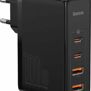 Φορτιστης Κινητου Baseus GaN2  100W USB / USB Typ C 4+ Power Delivery Black