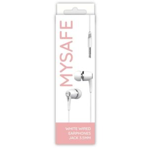Ακουστικό Mysafe Wired Earphones Ear35 Jack 3.5mm White