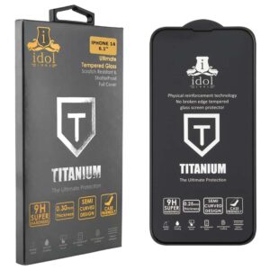 Προστασία Οθόνης κινητού Ιdol 1991 Titanium Tempered Glass for Apple iPhone 14 Pro Max Full Clear