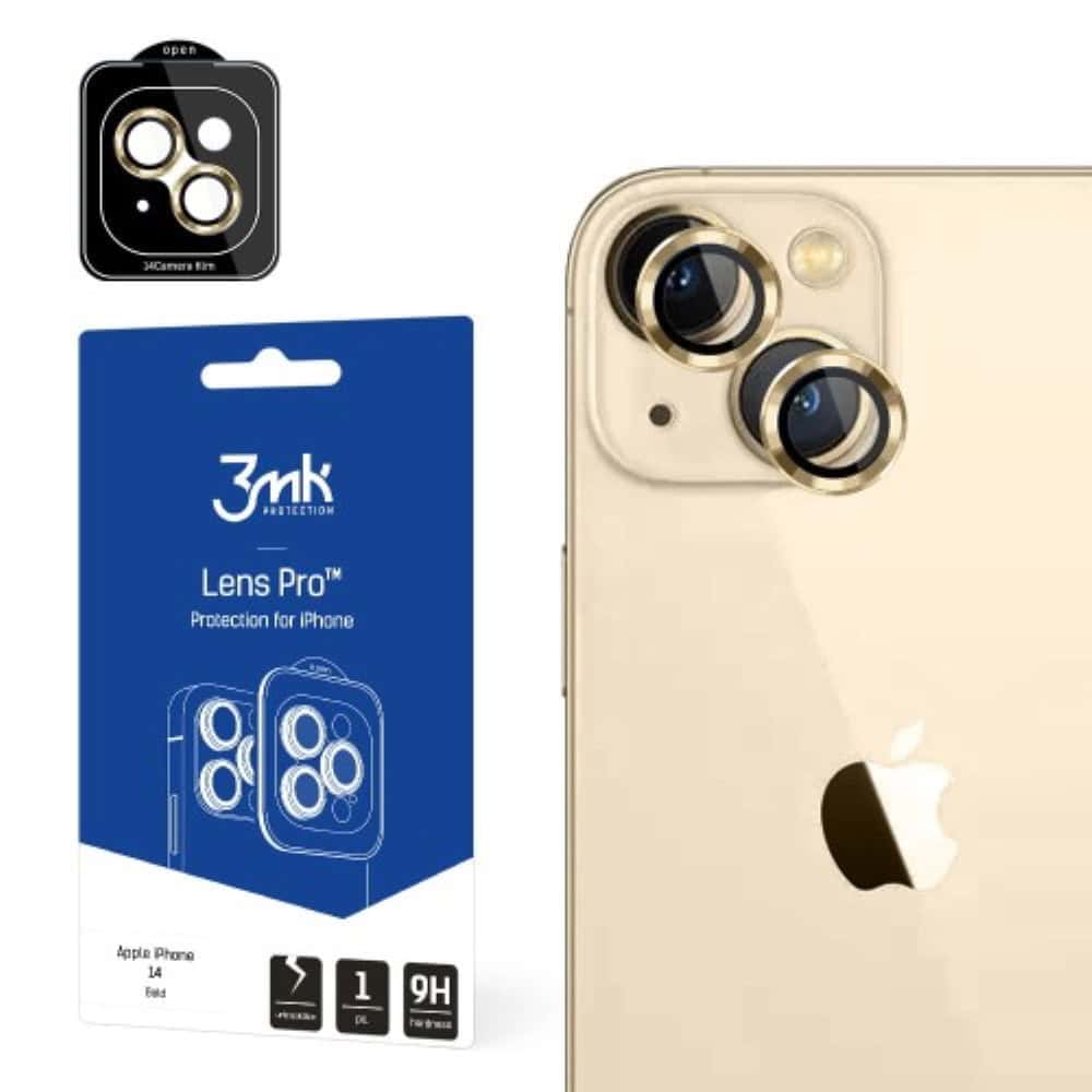 Προστασία Κάμερας 3mk Hybrid Glass Lens Pro for iPhone 14 Plus 6.7" Camera Gold