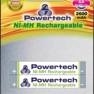 PowerTech επαναφορτιζόμενη μπαταρία PT-351 2600mAh, AA (R6), 2 τεμάχια