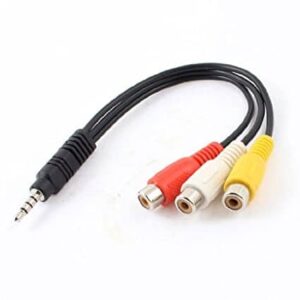 Καλώδιο OEM 3.5mm to RCA x 3 0,20m Black