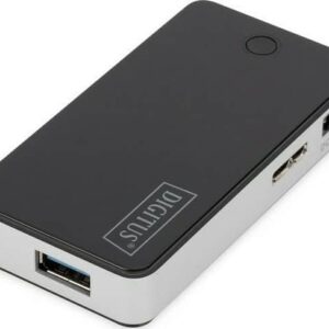 Usb Hub Digitus USB 3.0 4 Θυρών με σύνδεση USB-A και Εξωτερική Παροχή Ρεύματος