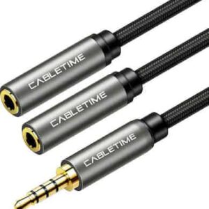Καλώδιο Cabletime AV309 3.5mm σε 3.5mm Female 0,2m