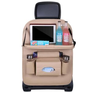 Αξεσουάρ αυτοκινήτου Hurtel Organizer for the Seat Foldable Shelf Mini Car Table Beige