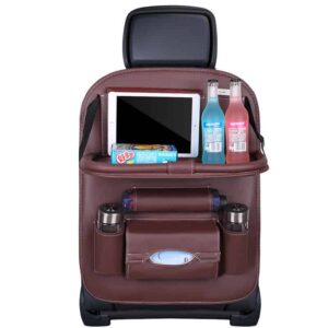 Αξεσουάρ αυτοκινήτου Hurtel Organizer for the Seat Protector Shelf Mini Car Coffee Tablet Brown