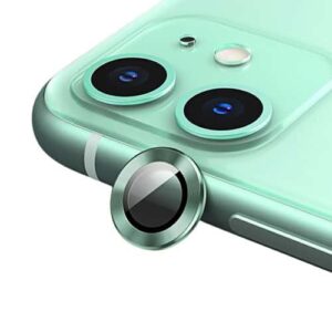 Προστασία Κάμερας Usams Camera Lens Glass for Apple iPhone 11 Metal Ring Green