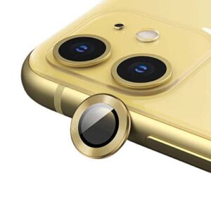 Προστασία Κάμερας Usams Camera Lens Glass Apple iPhone 11 Metal Ring Yellow