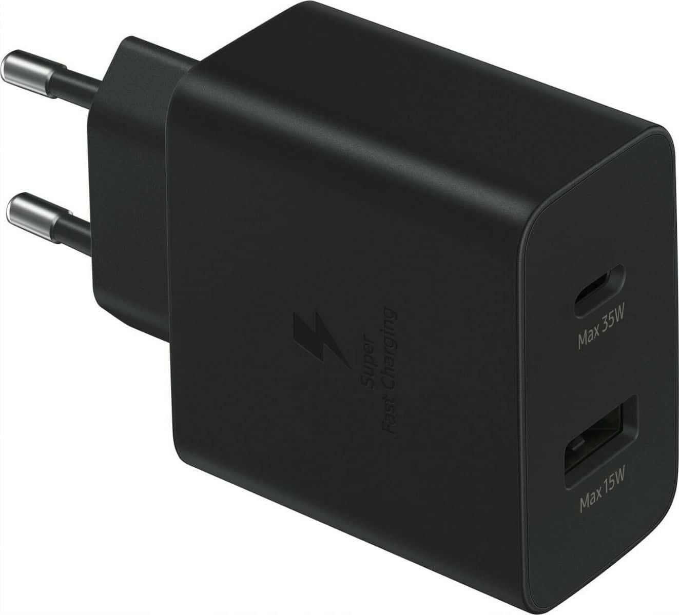 Φορτιστής κινητού Samsung με Θύρα USB-A και Θύρα USB-C 35W Black