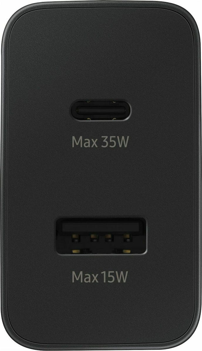Φορτιστής κινητού Samsung με Θύρα USB-A και Θύρα USB-C 35W Black - Image 3