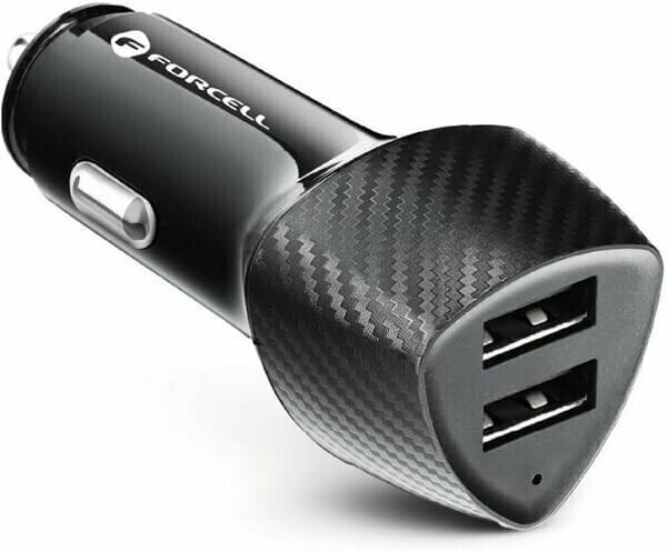 Φορτιστής Αυτοκινήτου Forcell Carbon Car Charger 2xUSB 17W CC50-2A17W Black (Total17W) - Image 2