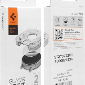 Προστασία οθόνης Smartwatch Spigen GLAS.TR "EZ-FIT" 2-PACK for Samsung Galaxy Watch 5 Pro 45mm