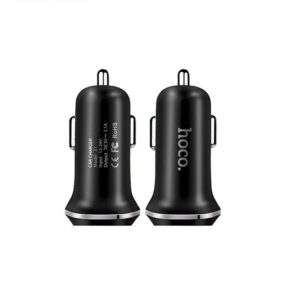 Φορτιστής Αυτοκινήτου Hoco Car Charger Double USB port 2,1A Z1 Black