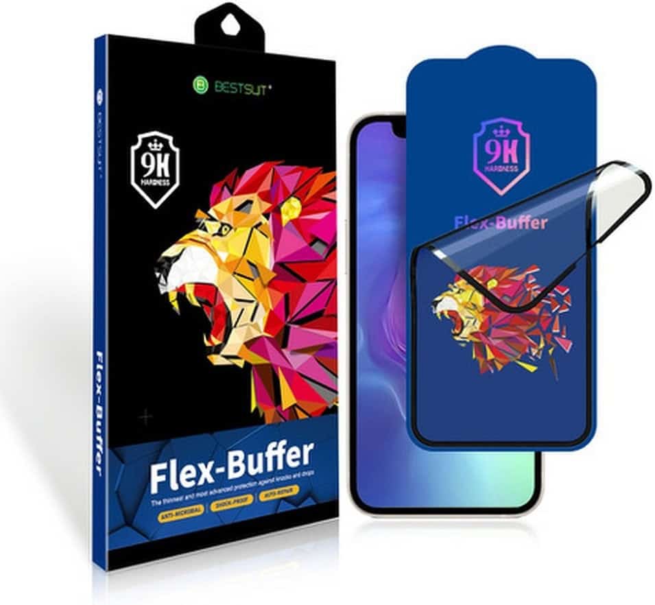 Προστασία Οθόνης Κινητού Bestsuit Flex-Buffer Hybrid 5D Antibacterial Full Face Tempered Glass Black for iPhone XS Max